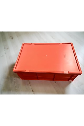 Kapaklı Plastik Kasa 600 400 200 Kırmızı