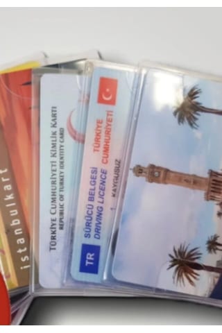 Kimlik Ehliyet Kabı Şeffaf 10 Adet Yumuşak Esnek Şeffaf