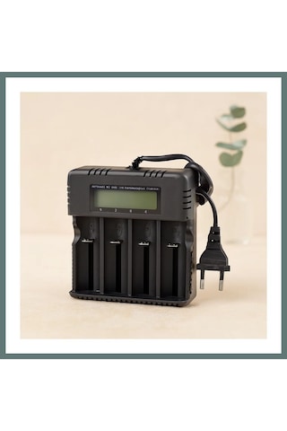 Ventra 4 Yuvalı Li-ion Pil Şarj Cihazı 3000ma 4.2v 18650/26650/16340 Uyumlu Ventra