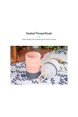 Yaozixa Mavi Bebek Süt Tozu Dağıtıcı - 4 Bölmeli 50g Her Bölme - Yiyecek Grubu Pp Malzeme - Taşınabilir Konik Açık