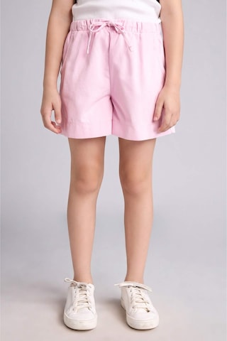 Defacto %100 Pamuk Regular Fıt Elastik Bel Gabardin Pembe Şort Kız Çocuk I0060a826hspn614 Pembe-pn614