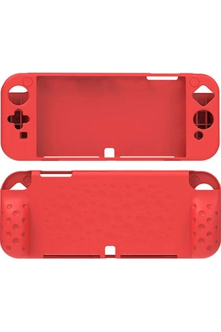 Nintendo Switch Oled El Destekli Grip Tasarımlı Koruyucu Silikon Kılıf Kırmızı