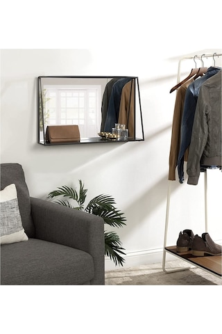 Metal Dekoratif Banyo Ve Lavabo Aynısı Siyah