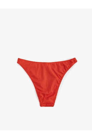 Koton Astarlı Dokulu Asimetrik Bel Bikini Altı Kırmızı 5sak00055mm Kırmızı