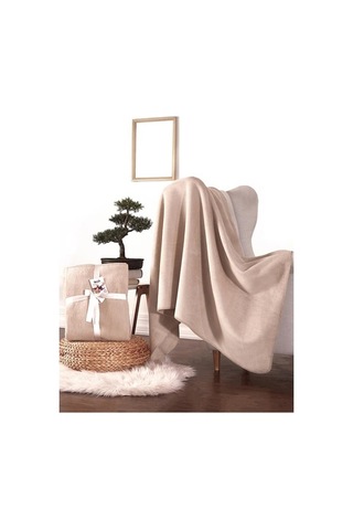Dolce Bonita Home Pamuklu Tv Battaniye 127X155 Basic Bej