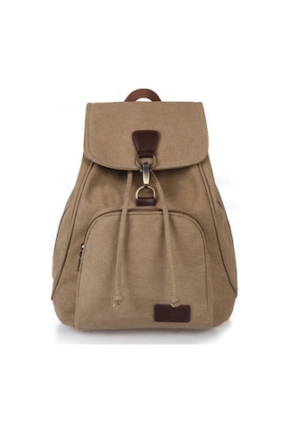 Maoyaya Kadın Tuval Öğrenci Laptop Çantası Kahve Kahverengi