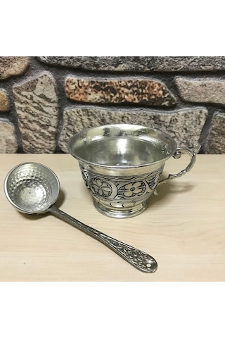 El İşlemeli Bakır Ayran Tası