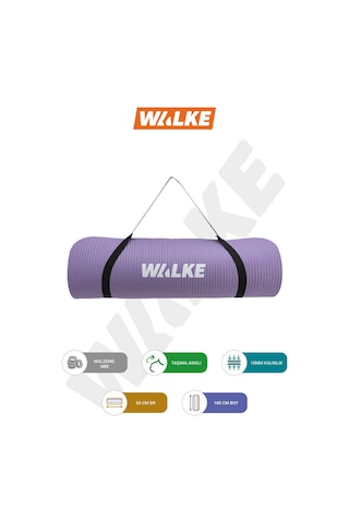Walke Premium 10 mm Taşıma Askılı Pilates Minderi Yoga Matı