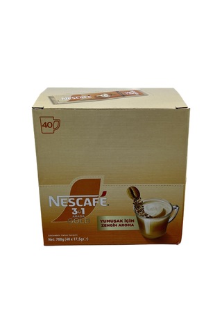 Nescafe 3'ü 1 Arada Gold - Yumuşak İçim Zengin Aroma 1 Kutu 40 Adet 17,5 G Granül