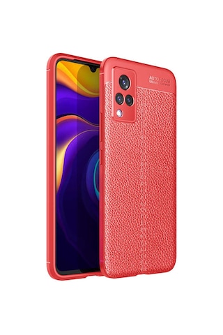 Goocamp Vivo V21 Kılıf Niss Silikon Kapak - Siyah Siyah