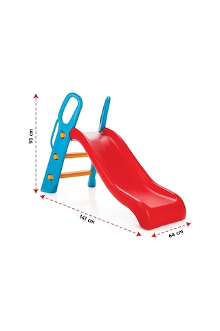 Çocuklar İçin Plastik Kaydırak, 141 Cm, Mavi-kırmızı-sarı