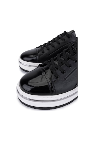 Tamer Tanca Erkek Hakiki Deri Siyah Sneakers & Spor Ayakkabı 381 21624 Erk Ayk Y25 Sıyah Dr/rgn Siyah