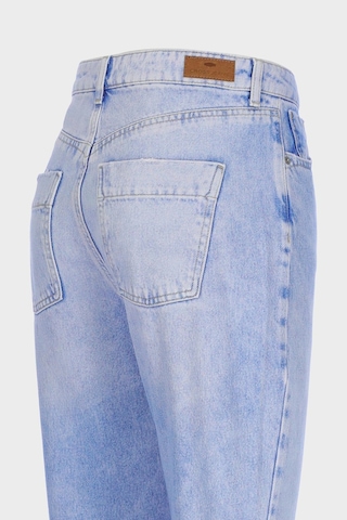 Ariana Açık Mavi Yüksek Bel Patı Fermuarlı Mom Jean C 4525-141 Açık Mavi