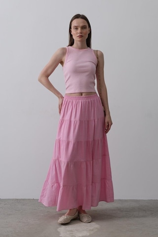 Kat Kat Keten Etek - Şeker Pembe Şeker Pembe