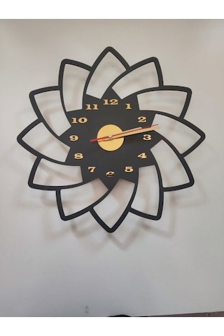 Duvar Saati Dalgalı Model Ahşap