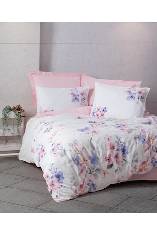 Cotton Box Ranforce Nevresim Takımı Çift Kişilik Jayda Pembe Çok Renkli