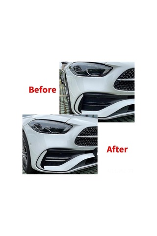 Wezone Mercedes-benz C-class W206 C200 Ön Sis Farı Kapak Dekoratif Siyah Abs Kaplama