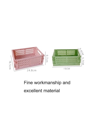 Sones Öğrenci Masaüstü Düzenleyici Katlanır Plastik Saklama Kutusu, Boyut: Küçük Pembe