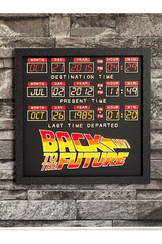 Geleceğe Dönüş Zaman Makinası Baskı Tablo Çerceve