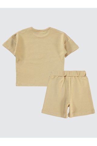 Civil Baby Erkek Bebek Şortlu Takım 6-18 Ay Sütlü Kahve Sütlü Kahve