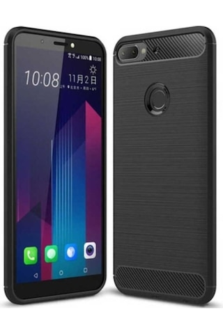 Htc Desire 12 Plus Kılıf Zore Room Silikon Kapak Siyah