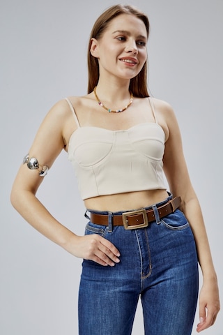 %100 Hakiki Deri Antik Sarı Tokalı Kadın Kemeri 3cm Açık Kahverengi