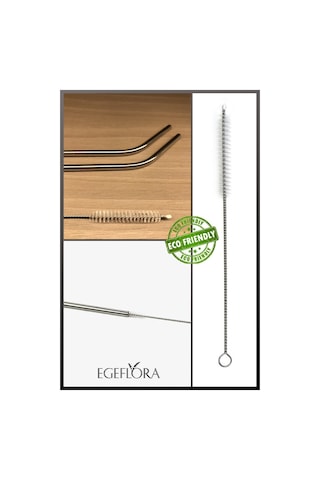 Paslanmaz Çelik Pipet Temizleme Fırçası 4'lü 20 CM