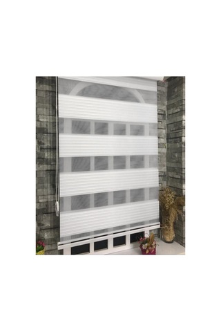 Pliseli Zebra Stor Perde Ekru
