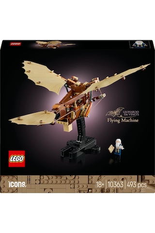 LEGO® Icons Leonardo da Vinci’nin Uçan Makinesi 10363 - Tarih Seven Yetişkinler için Dekoratif Model Yapım Seti (493 Parça)