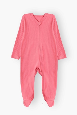 Luess Kız Bebek Rahat Kalıp Mevsimlik %100 Pamuk Tulum - Pembe 0-3 Ay 6-9 Ay Pembe