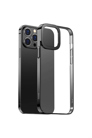 Baseus Glitter Apple iPhone Uyumlu - 13 Pro Kılıf Renkli Kenar Şeffaf Kılıf- 5775 Mavi
