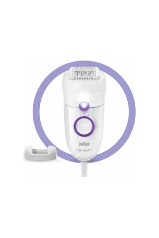 Braun Silk-Epil 5 5505 Kablolu Smartlight Kuru Kullanım Epilatör + Daraltıcı Başlık