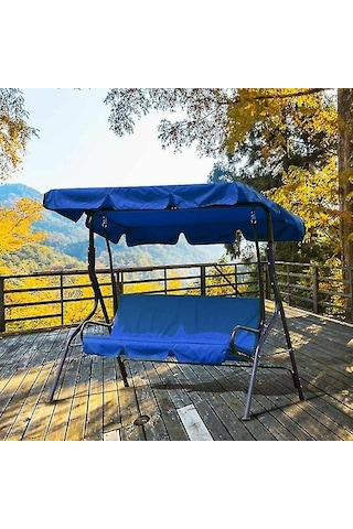 Salıncak Koltuğu Gölgelik Örtüsü 3 Kişilik Açık Bahçe Teras Su Geçirmez Avlu Süspansiyon Çok Renkli 01 Sadece Koltuk Örtüsü Diğer