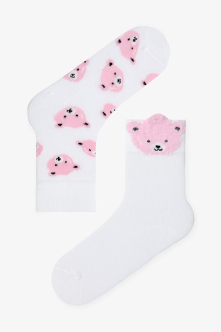 Penti Çok Renkli Kız Çocuk Pink Bear 2li Soket Çorap