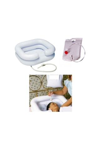 Herdegen Portatif Saç Yıkama Seti Hasta Başı Yıkama Havuzu