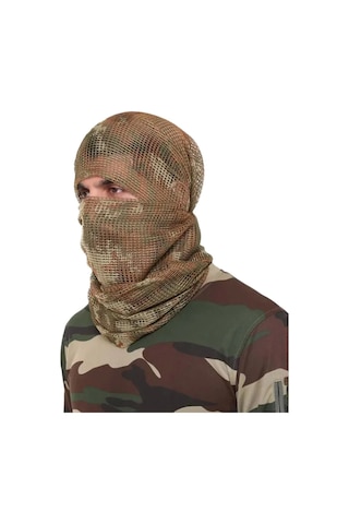 Kamuflaj Kare Askeri Şal Gizlenme Ağı Tactical File Puşi - Çok Renkli