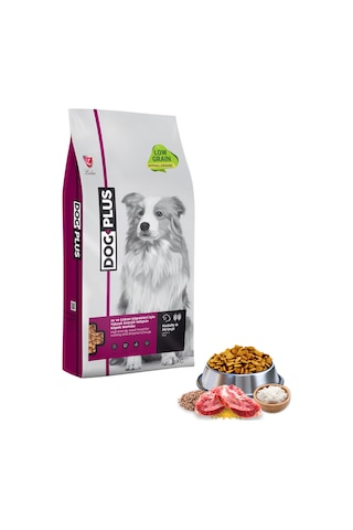 DogPlus Düşük Tahıllı Hipoalerjenik Kuzu Etli Pirinçli Yüksek Enerjili Yetişkin Köpek Maması 15 KG