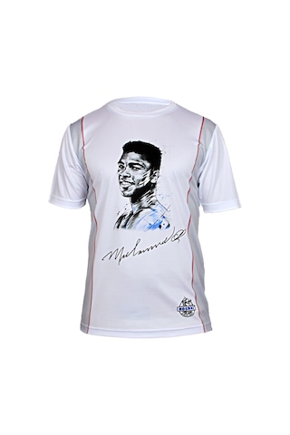 Dosmai Dijital Baskılı Muhammed Ali Spor T-shirt Beyaz Sbt131