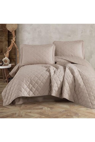 Clasy Çift Kişilik Yatak Örtüsü Tafana Bej