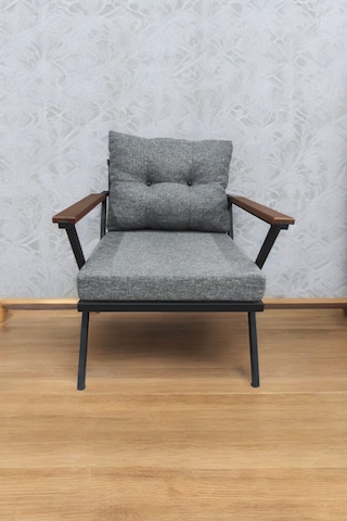 Pilocca Demonte Metal Tekli Bahçe Mobilyası, Gri, 60x60 Cm Gri