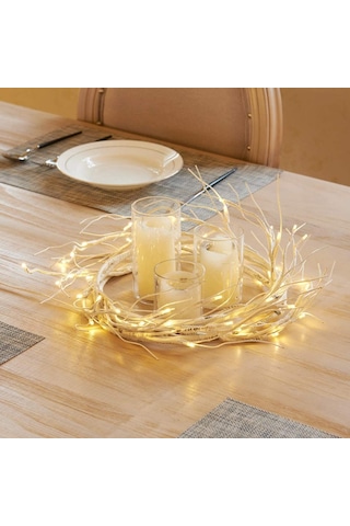 Uzaktan Huş Ağacı Işık Dize İle 48 Led Rattan Şube Işık 8 Mod Su Geçirmez Bükülebilir Şekil Oda Dekorasyon Sanat Işık, 1.8 M