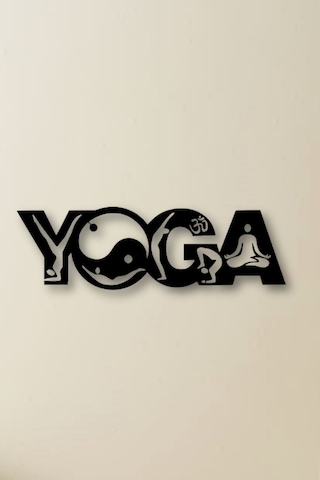 Ahşap Tablo Dekoratif Duvar Süsü Yoga Temalı Ahşap Panel Yoga Stüdyoları İçin Siyah Renk