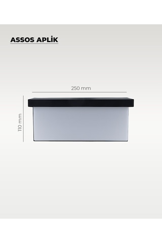30w Assos Aplik 3200k Sarı Işık - Ip44 Siyah