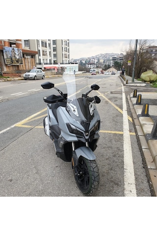 Motocam Sym Adx 250 Ön Cam 2024-2026 Model 75cm Şeffaf Renkli 4mm Uzun