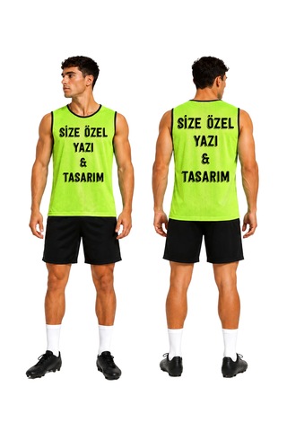 Bigohobi Profesyonel Antrenman Yeleği, Hafif File Kumaş, Futbol, Basketbol, Voleybol Sporları Antrenman Forması Yeşil