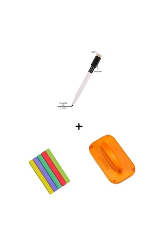 Yıldırım's Home Çift Taraflı Ayaklı Ahşap Çocuk Yazı Tahtası + Kalem + Silgi + Tebeşir