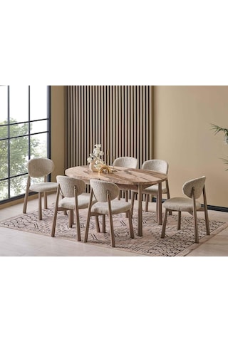 Manno Kelebek Açılır Yemek Masası 90x156 Cm Çok Renkli