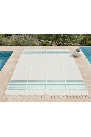 Ludıa Doğal Bambu Dokuma Hafif Ve Çok Amaçlı Peştemal Havlu S.yeşili 170x97 Cm Su Yeşili