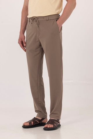 Sabri Özel Vizon Dokulu Arka Lastikli Köprü Kemerli Bağcıklı Slim Fit Jogger Pantolon