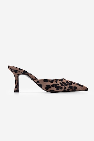 Valmenti Kadın Tekstil Leopar Topuklu Terlik 932 A119 Bn Trlk Y26 Leopar Saten Çok Renkli